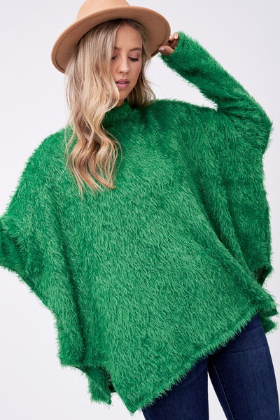 PLUS OVER SIZED FUZZY CHUNKY TOP