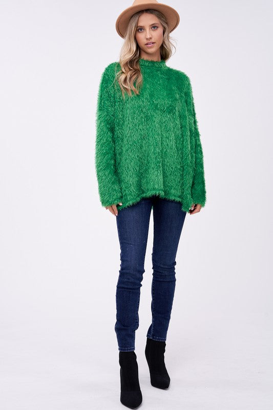 PLUS OVER SIZED FUZZY CHUNKY TOP