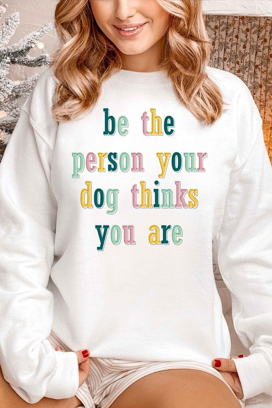 BE THE PERSON GRAPHIC SWEATSHIRT PLUS SIZE
