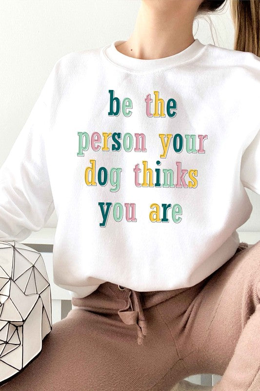 BE THE PERSON GRAPHIC SWEATSHIRT PLUS SIZE