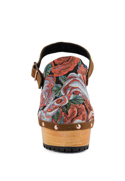 MURAL Tapestry Handcrafted Clogs