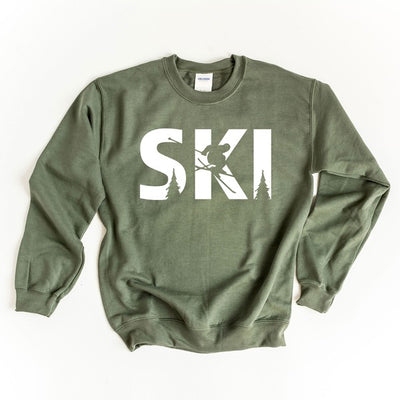 Ski With Trees Graphic Sweatshirt